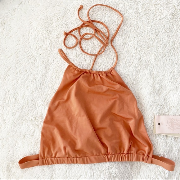 We Are Hot As Hell Peak Hah Boo Halter Bikini Top - Picture 3 of 7